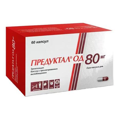 Фото Предуктал ОД, капсулы 80 мг, 60 шт.