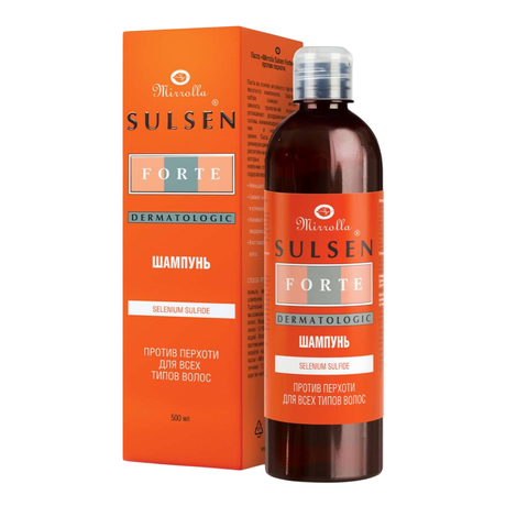 Фото Mirrolla Sulsen форте, шампунь против перхоти 500 мл, 1 шт.