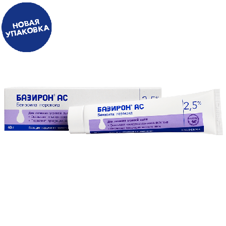 Фото Базирон АС, гель 2,5%, 40 г