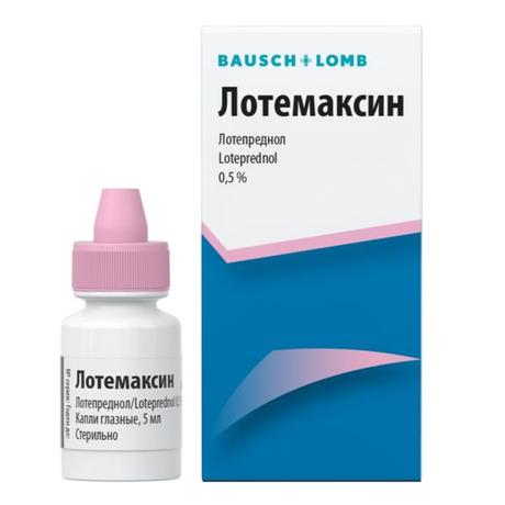 Фото Лотемаксин, капли глазные 0,5 % флакон 5 мл, 1 шт.