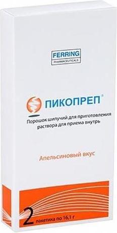Фото Пикопреп, порошок шипучий для приг. раствора (апельсиновый) 16,1 г, 2 шт.