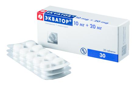 Фото Экватор, таблетки 10+20 мг, 30 шт.