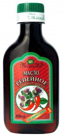 Фото Масло репейное с красным перцем, 100 мл