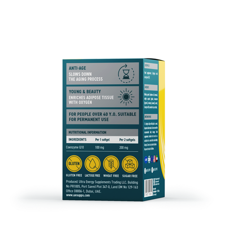 Фото UESUPPS Ультра Энерджи Антиоксидант Коэнзим Q10, капсулы, 60 шт.