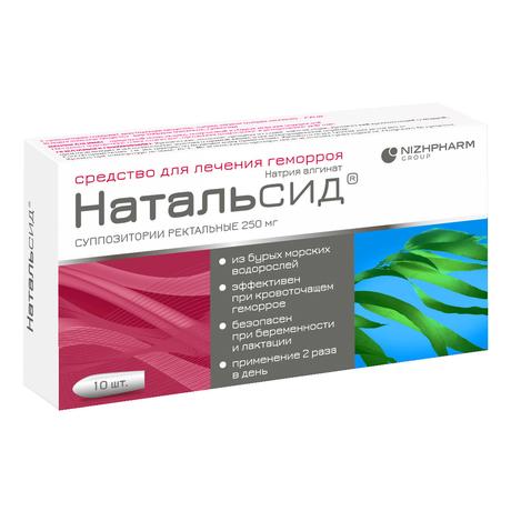 Фото Натальсид, суппозитории ректальные 250 мг, 10 шт.