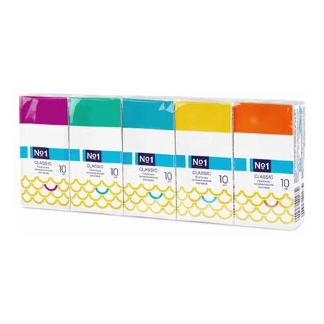 Фото Носовые платочки bella №1 Classic двухслойные, 10х10 шт.