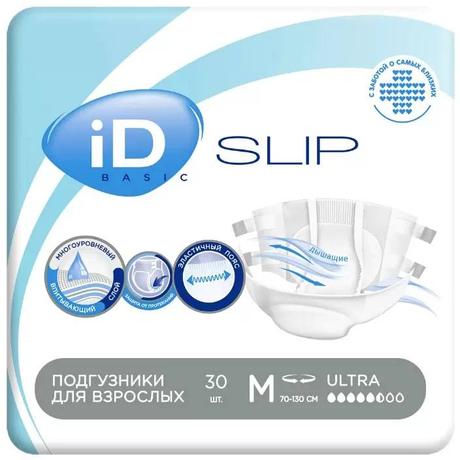 Фото iD Slip Basic, подгузники для взрослых (М), 30 шт.