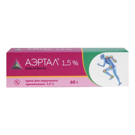 Фото Аэртал, крем 1,5% 60 г, 1 шт.