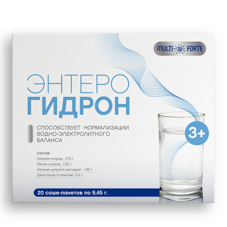 Фото Энтерогидрон MultiForte регидратационный комплекс, порошок саше 9,45 г, 20 шт.