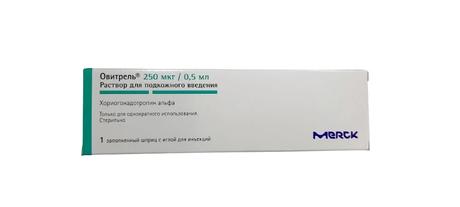 Фото Овитрель, раствор для подкожного введения, шприц, 250 мкг/0,5 мл, 1 шт.