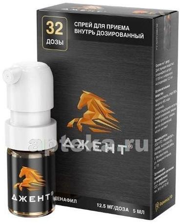 Фото Джент, спрей силденафил 12.5 мг, 5 мл (32 дозы)