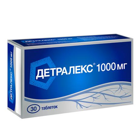 Фото Детралекс, таблетки покрыт. плен. об. 1000 мг, 30 шт.