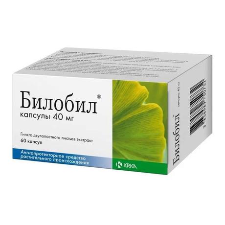Фото Билобил, капсулы 40 мг, 60 шт.