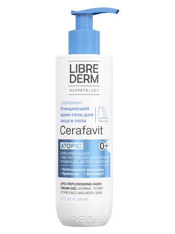 Фото Librederm Cerafavit, крем-гель для лица и тела очищающий липидовосстанавливающий, 250 мл