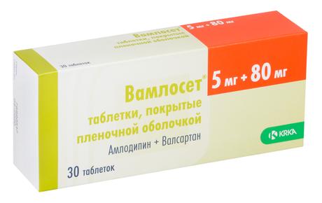Фото Вамлосет, таблетки покрыт. плен. об. 5 мг+80 мг, 30 шт.