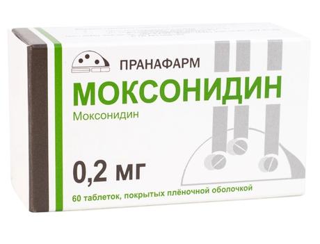 Фото Моксонидин таблетки, покрытые пленочной оболочкой 0,2 мг, 60 шт.