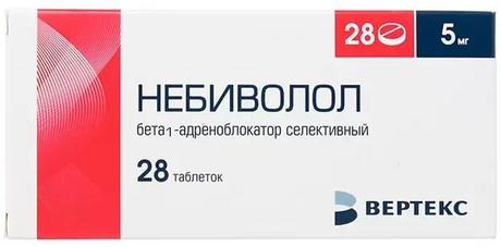 Фото Небиволол, таблетки 5 мг (Вертекс), 28 шт.