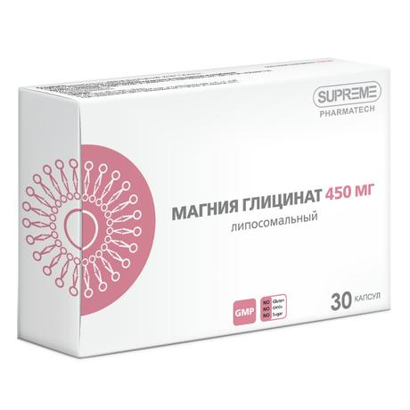 Фото Липосомальный Магния Глицинат капсулы 450 мг, 30 шт.
