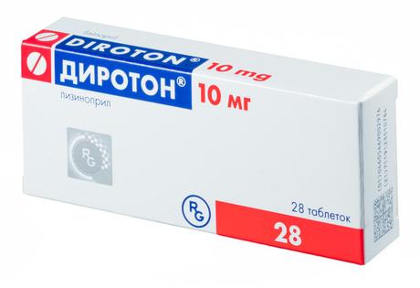 Фото Диротон, таблетки 10 мг, 28 шт.