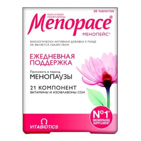 Фото Менопейс Изофлавоны, таблетки 1118 мг, 30 шт.