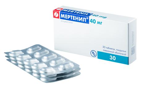 Фото Мертенил, таблетки покрыт. плен. об. 40 мг, 30 шт.