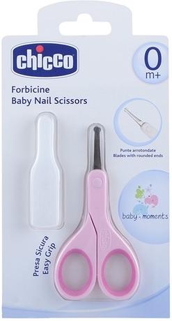 Фото Chicco Ножницы детские, из нержавеющей стали, с закругленными концами, розововые, 0 мес+