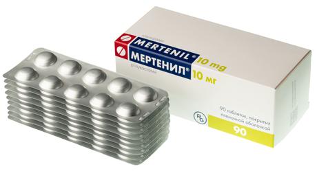 Фото Мертенил, таблетки покрыт. плен. об. 10 мг, 90 шт.