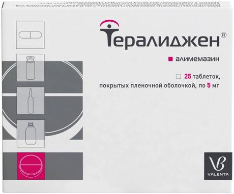 Фото Тералиджен Валента таблетки, покрытые пленочной оболочкой 5 мг, 25 шт.