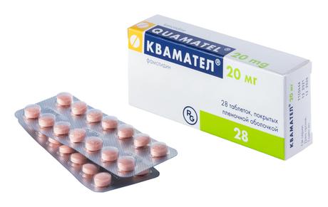 Фото Квамател, таблетки покрыт. плен. об. 20 мг, 28 шт.
