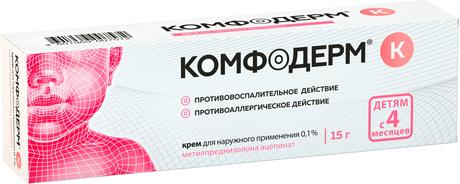 Фото Комфодерм К, крем 0.1%, 15 г