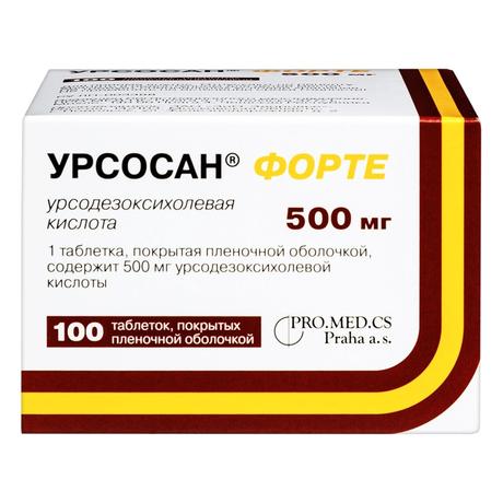 Фото Урсосан Форте, таблетки покрыт. плен. об. 500 мг, 100 шт.