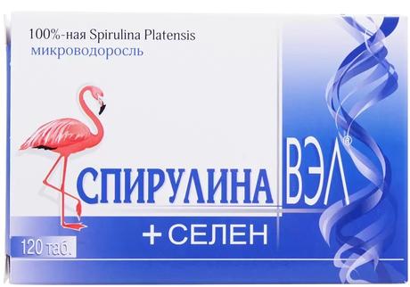 Фото Спирулина ВЭЛ+Селен, таблетки 0,5 г, 120 шт.