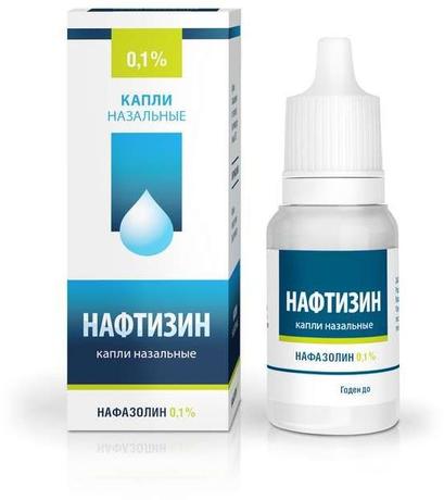 Фото Нафтизин, капли назальные 0.1%, 15 мл (Лекко)
