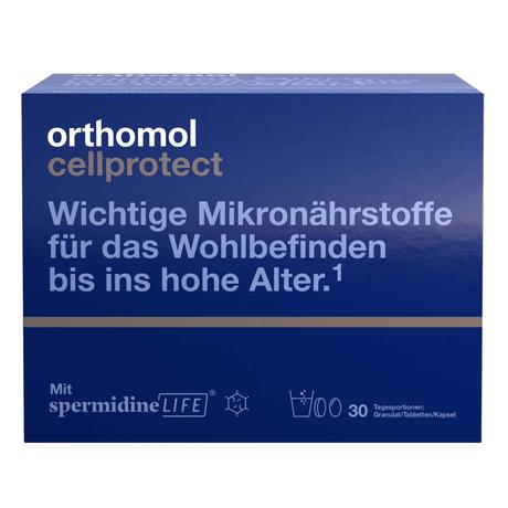 Фото Ортомол Селпротект (Orthomol Cellprotect) 30 саше с порошком + 90 таблеток + 30 капсул