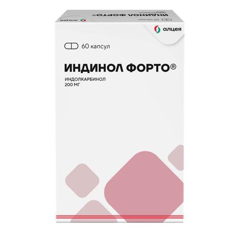 Фото Индинол Форто, капсулы 200 мг, 60 шт.