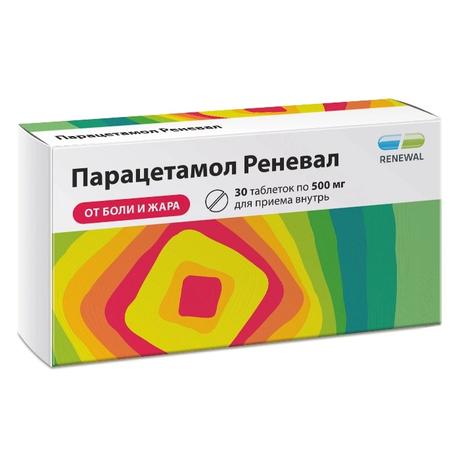 Фото Парацетамол Реневал, таблетки 500 мг, 30 шт.