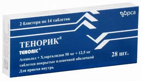 Фото Тенорик, таблетки покрыт. плен. об. 50 мг+12,5 мг, 28 шт.