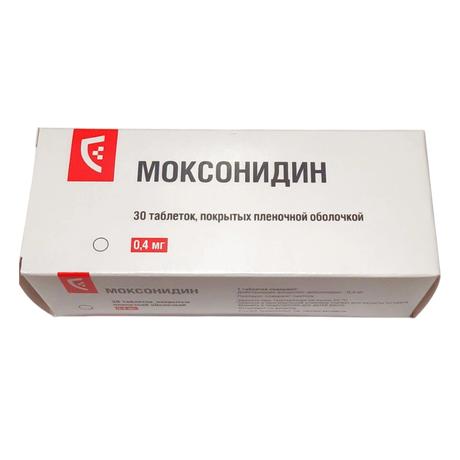 Фото Моксонидин, таблетки покрыт. плен. об. 0.4 мг, 30 шт.