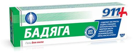 Фото 911 гель для тела Бадяга, 100 мл