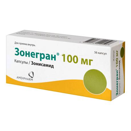 Фото Зонегран, капсулы 100 мг, 56 шт.