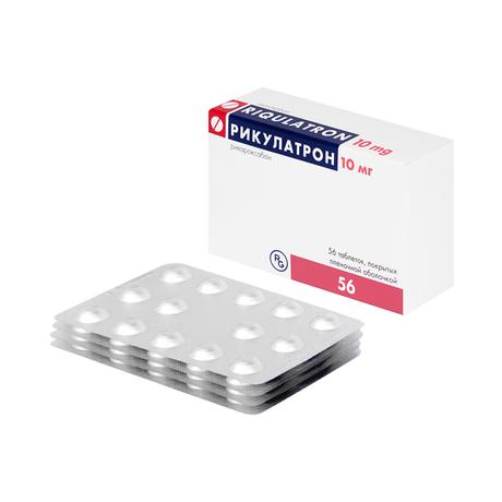 Фото Рикулатрон, таблетки покрытые пленочной оболочкой 10 мг, 56 шт.