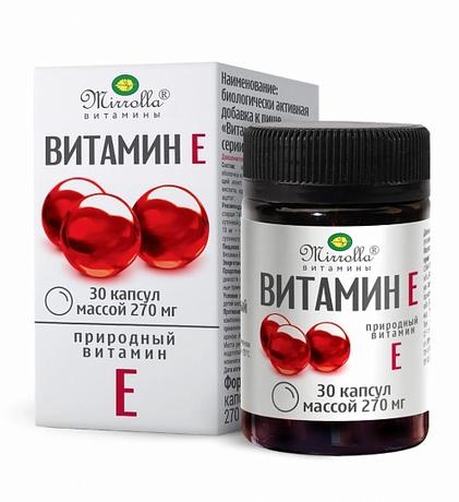 Фото Мирролла, Витамин E, капсулы 270 мг, 30 шт.