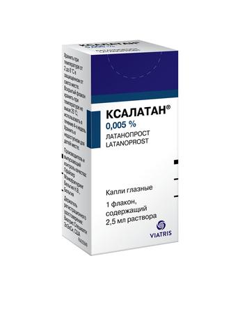 Фото Ксалатан, капли глазные 0,005%, 2,5 мл