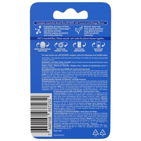 Фото Biomed зубная нить (кокос/манго) 50 м