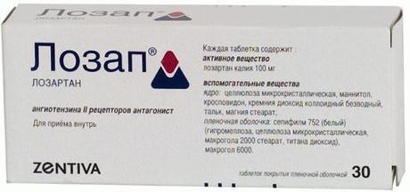 Фото Лозап, таблетки покрыт. плен. об. 100 мг, 30 шт.
