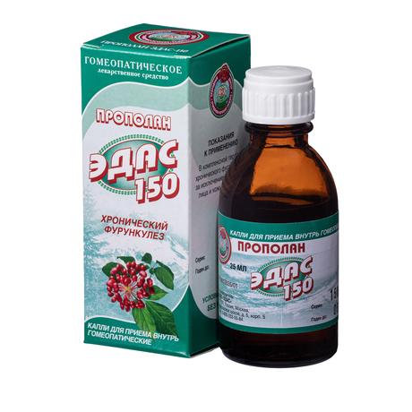Фото Прополан Эдас-150, для лечения хронического фурункулеза, капли гомеопатические, 25 мл