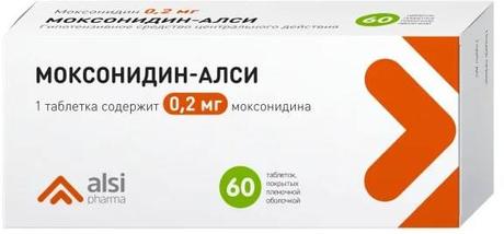 Фото Моксонидин-АЛСИ, таблетки покрыт. плен. об. 0,2 мг, 60 шт.