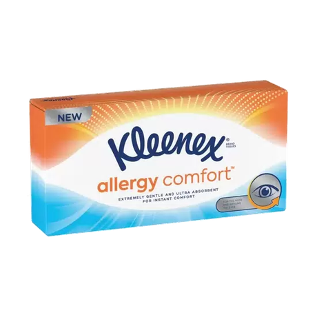 Фото Kleenex Allergy Comfort, салфетки бумажные в коробке, 56 шт.