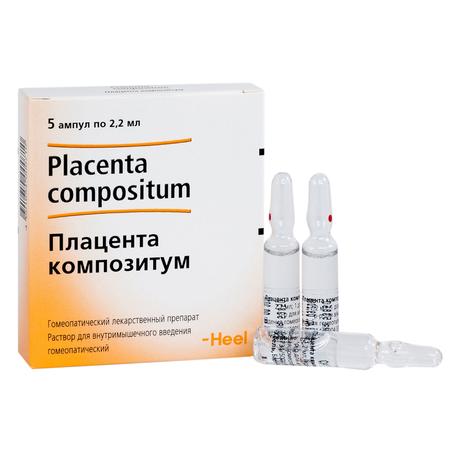 Фото Плацента Композитум, раствор для в/м введения, ампулы 2,2 мл, 5 шт.