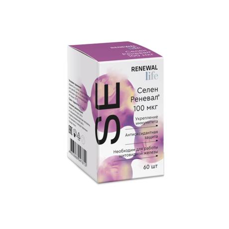 Фото Селен Реневал, таблетки покрытые оболочкой 100 мкг, 60 шт.